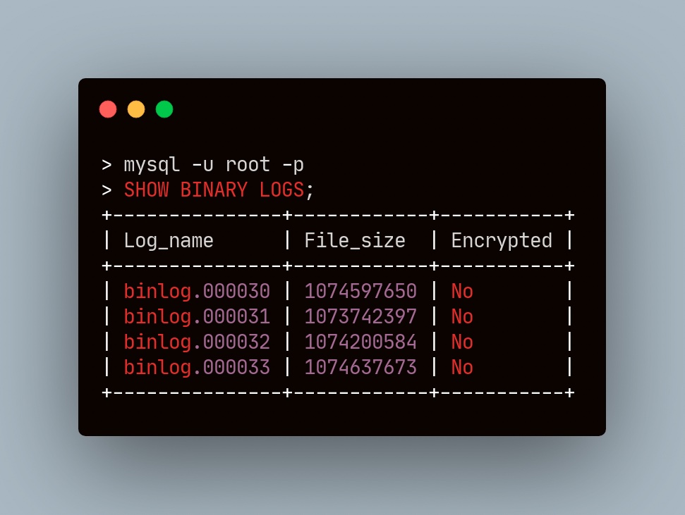 Running out of Space on your Machine? Try Clearing MySQL `binlog` Files!